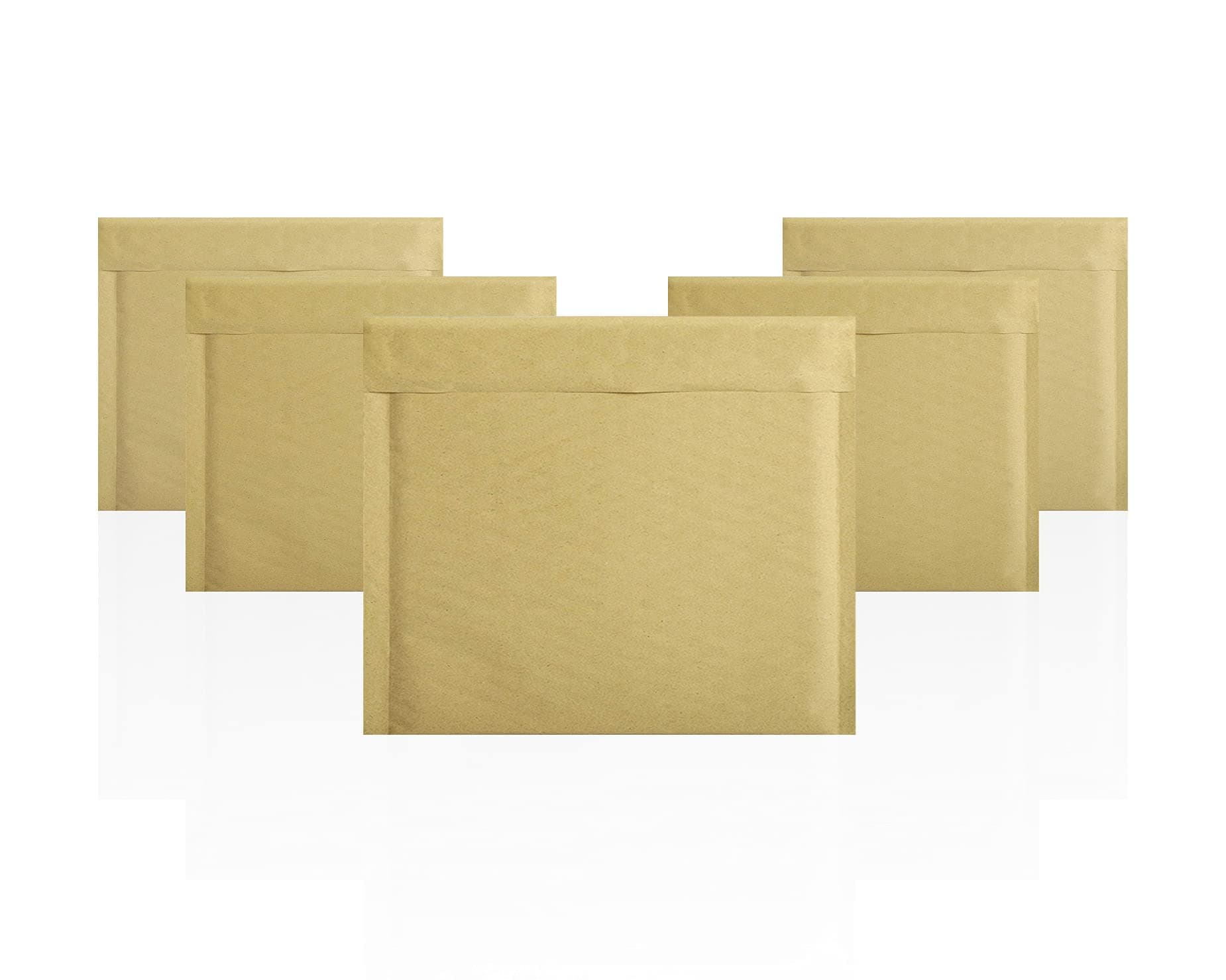 Amiff Pack of 250 CD Size Natural Kraft Bubble Mailers 7.25 x 7 Brown Padded Envelopes 7 1/4 x 7 Paper Cushion Envelopes with Peel and Seal, Mailing Shipping