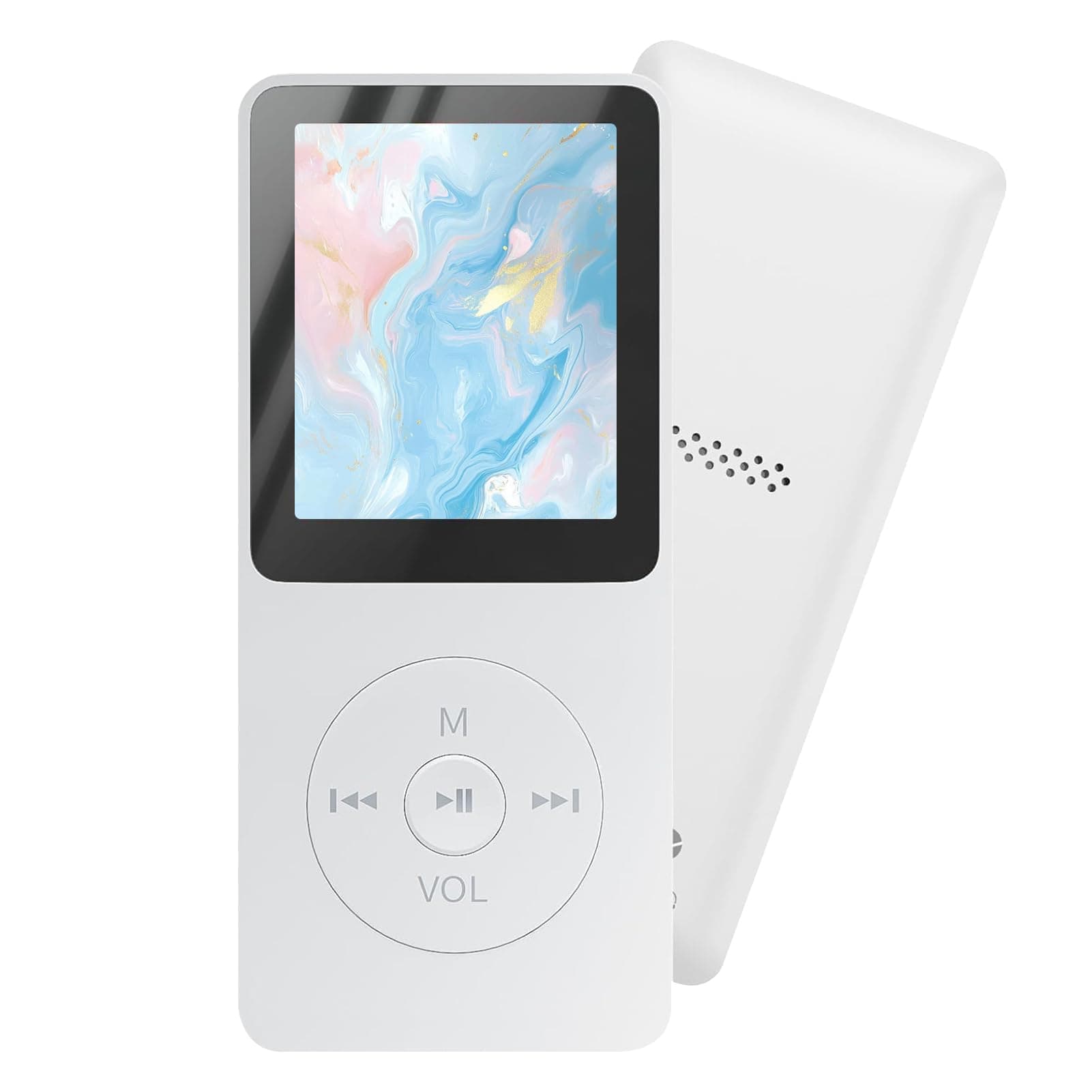 2025 Model, Ultra Lightweight 0.9 oz (26 g) MP3 Player, 32 GB, Expandable Up to 128 GB, Large 2.4 inch Screen, HIFI Sound Quality, Speaker Included, Easy to Operate, Lock Button, Prevents Malfunction