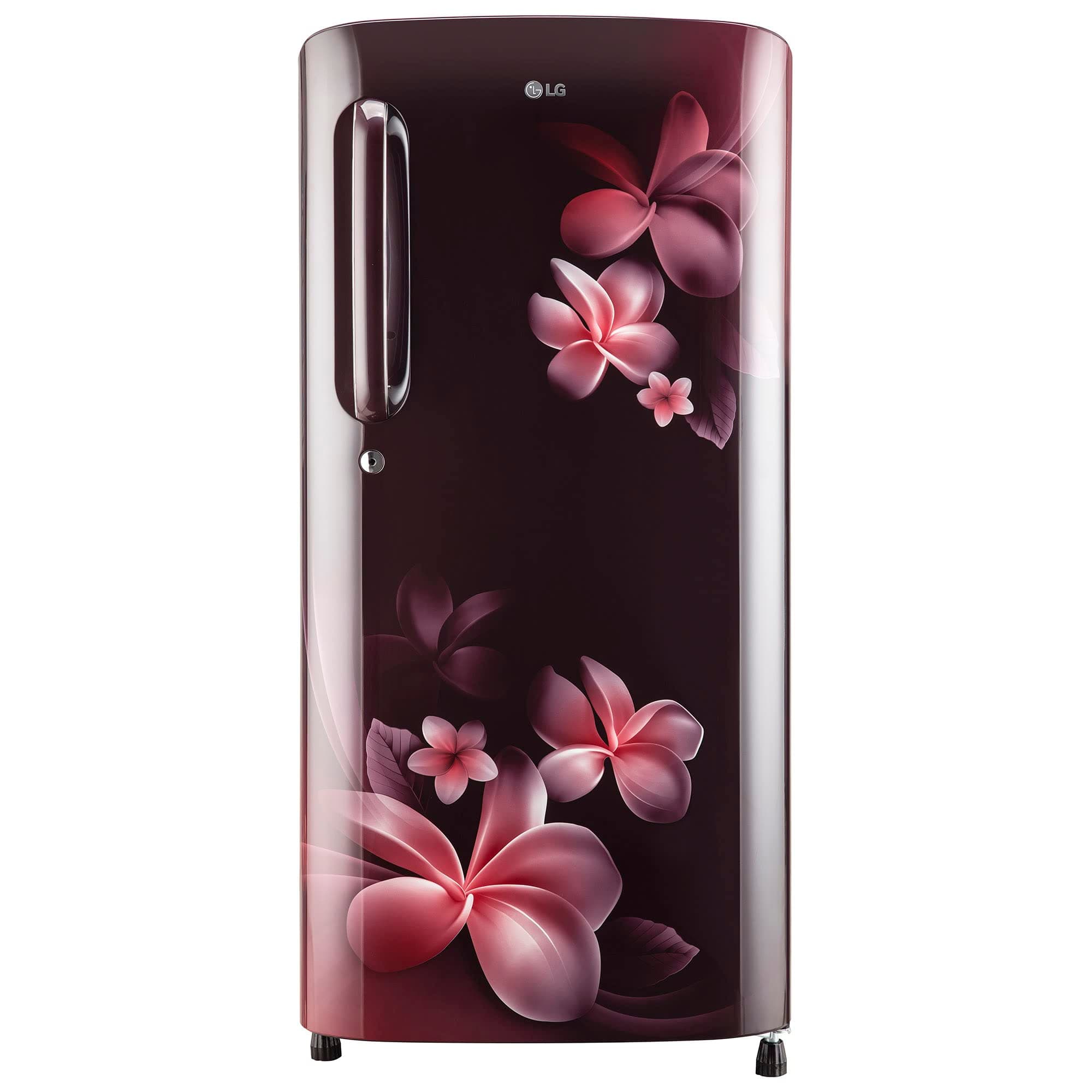LG 215 L 3 Star Direct-Cool Single Door Refrigerator (GL-B221ASPD, Scarlet Plumeria, Moist 'N' Fresh, 2022 Model)