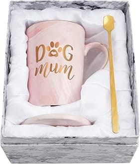 Dog Mum Mug - Funny Gift for Dog Lovers, Mum, Mothers Day & More - 14Oz Pink
