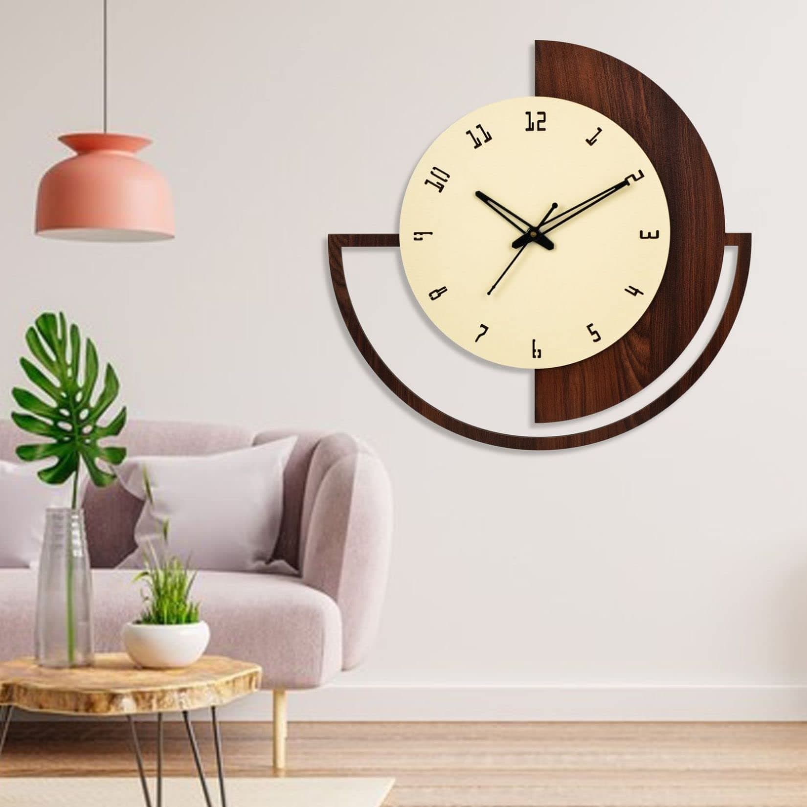 Estron Analog Latest Stylish New Models Wall Clock with Photo Frames for Home Living Room Hall Bedroom (Size Height 41 cm X Width 39 cm)- Home Decor Big Size Wall Clock 1009 mzg9 1