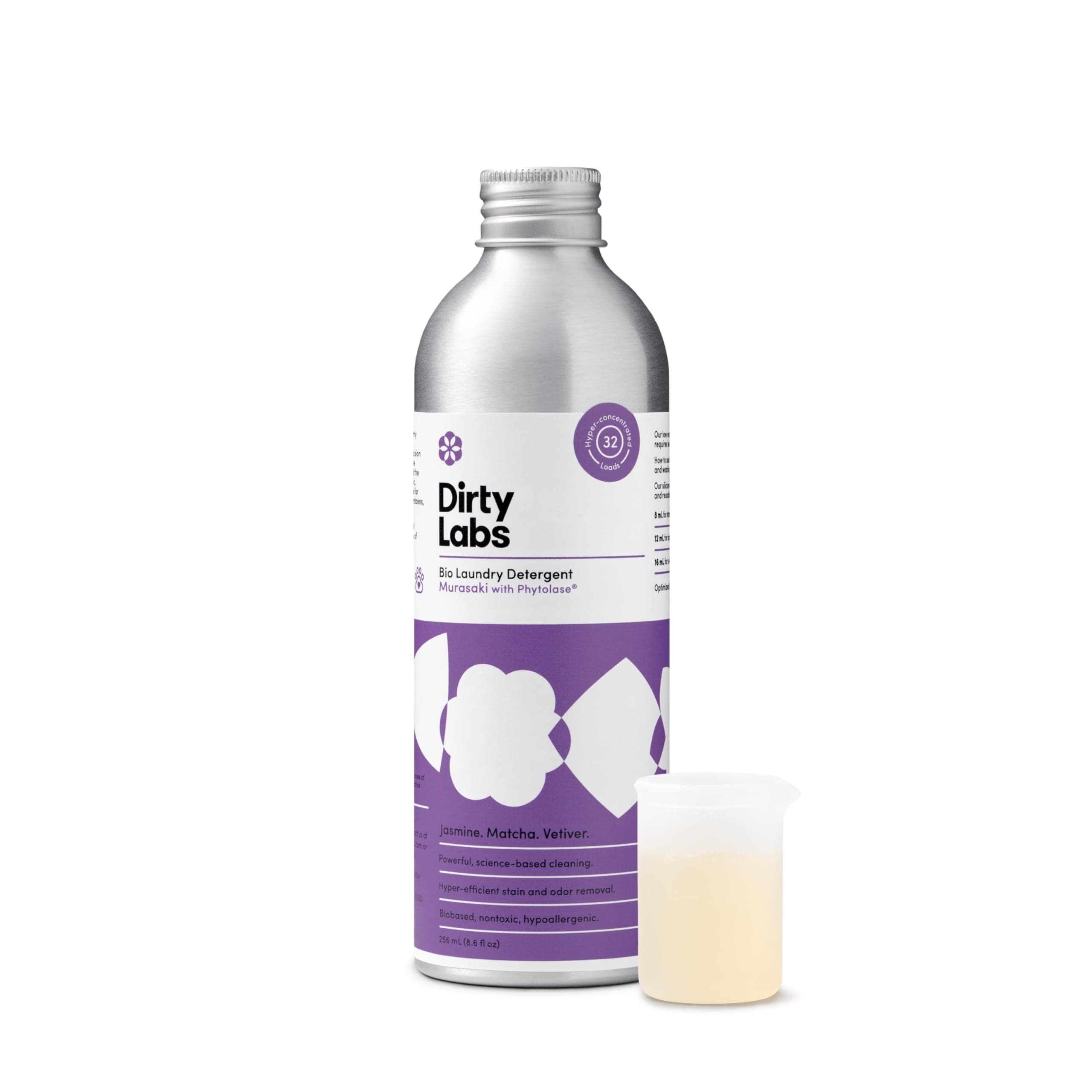 - Dirty Labs | Murasaki Scent | Bio Enzyme Liquid Laundry Detergent | 32 Loads (8.6 fl oz) | Hyper-Concentrated | High Efficiency & Standard Washing | Nontoxic, Biodegradable | Stain & Odor Removal