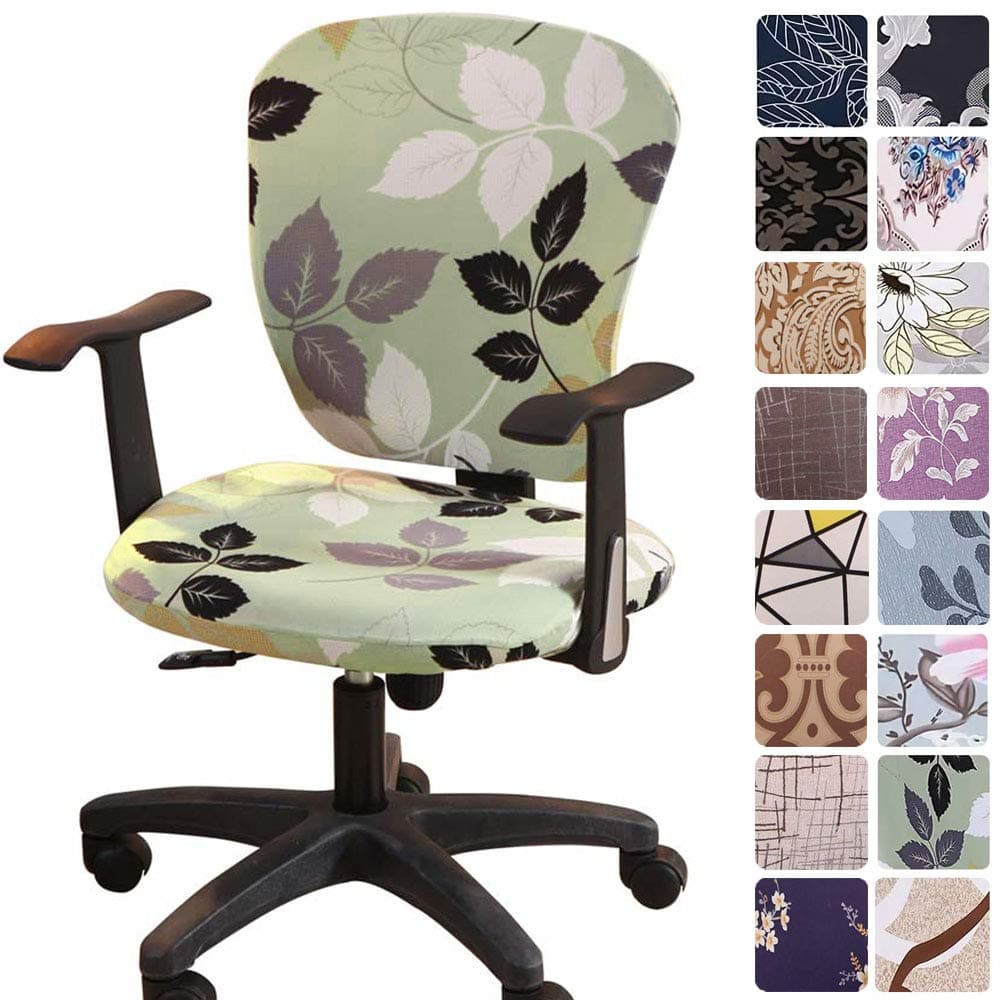 Melaluxe Computer Office Chair Covers - Protective & Stretchable Universal Chair Cover Stretch Rotating Chair Slipcover