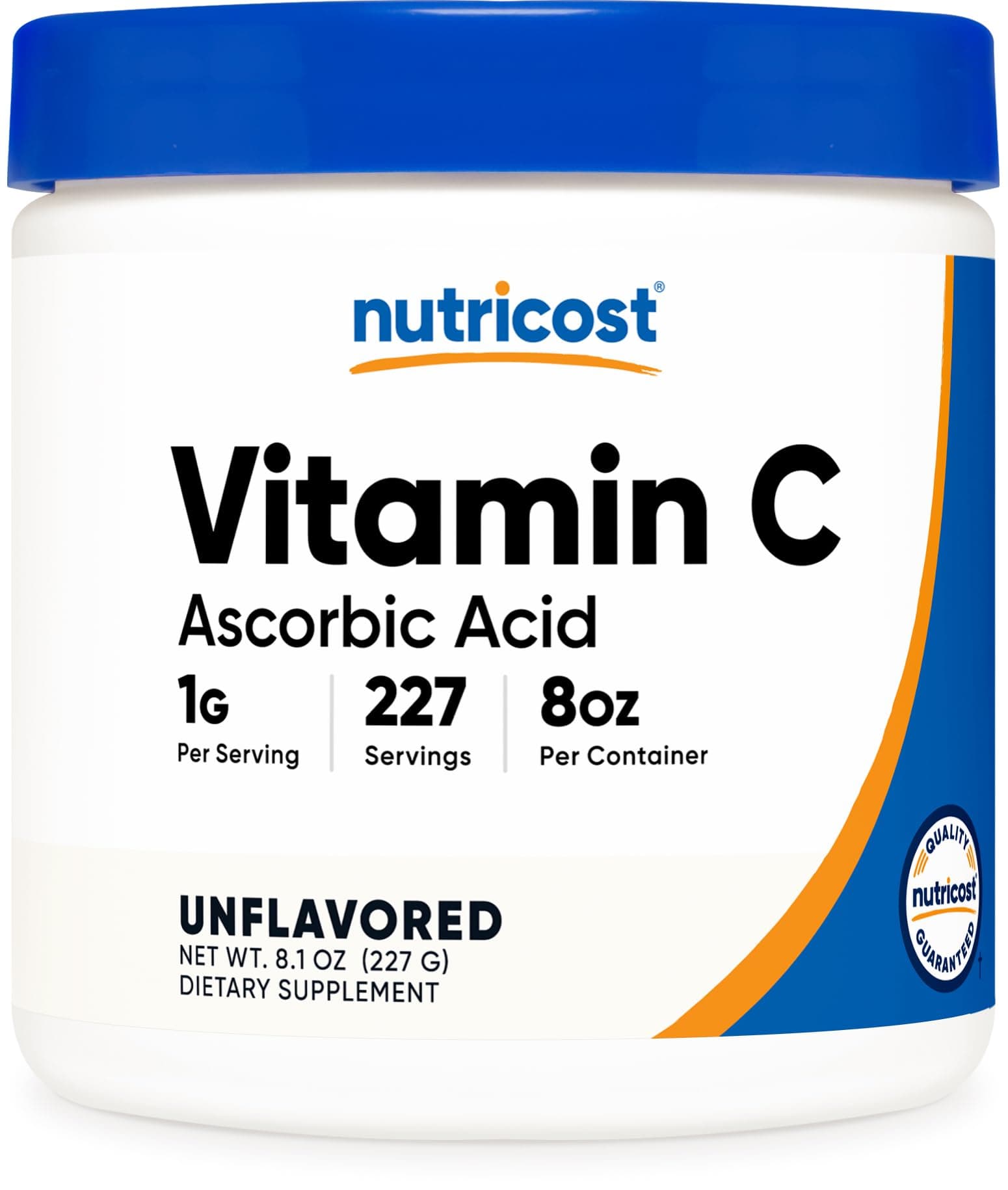 Nutricost Ascorbic Acid Powder (Vitamin C) 0.5 LBS (8 Ounce)