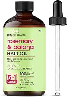 Rosemary & Batana - 2 Fl Oz - Hair Growth Oil for Thicker Hair, Scalp Treatment for Hair Loss, Dry & Frizzy Hair Repair, Deep Nourishing Oil for All Hair Types- 100% Natural and Vegan