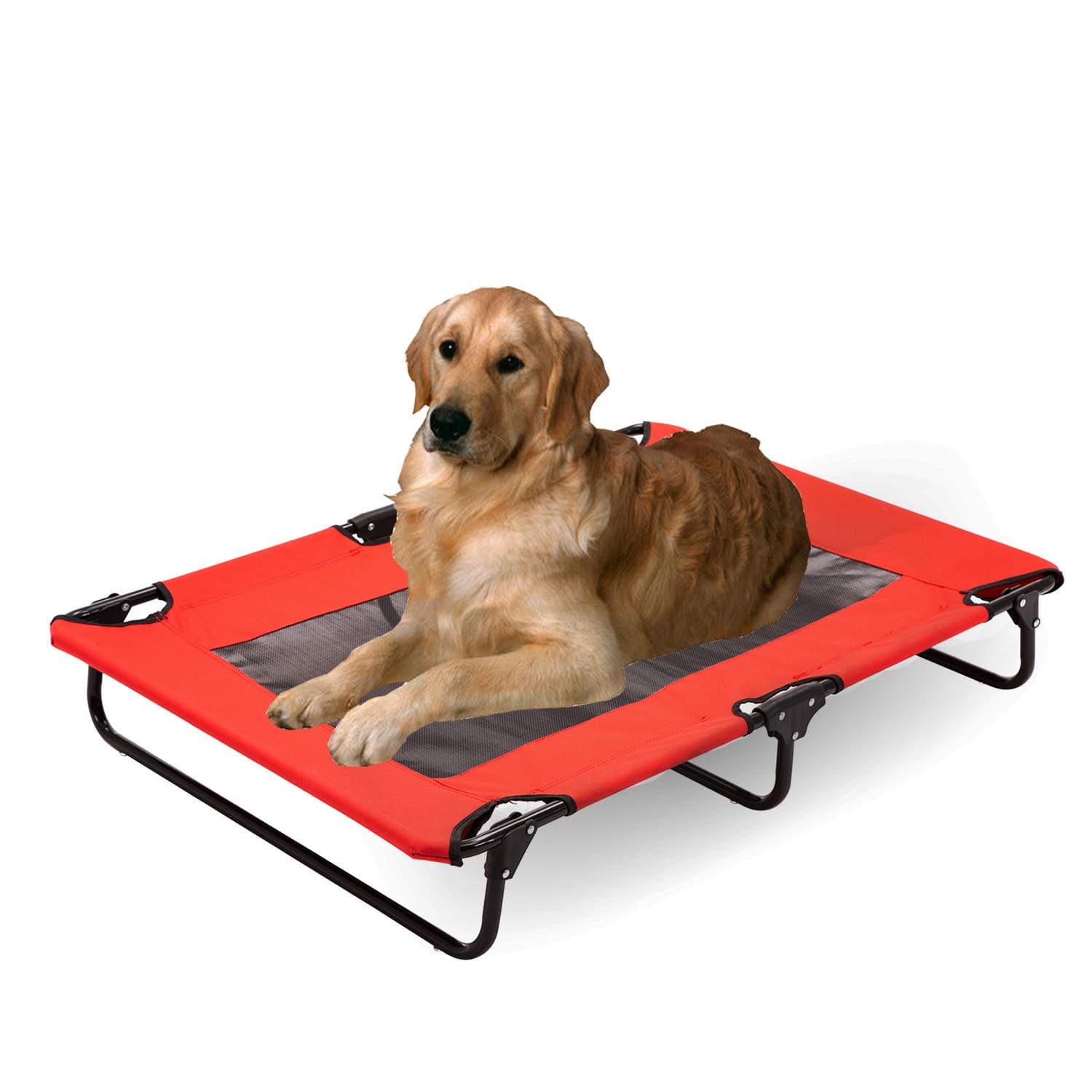 wonline Elevated Dog Pet Bed, Mesh Cot with Foldable Steel Frame, Portable for Dogs, Cats, Pets Big Size
