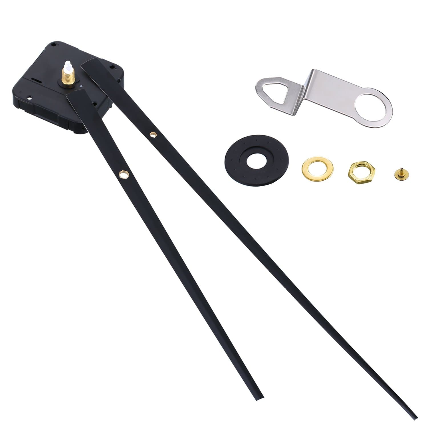 Mudder High Torque Clock Movement with 2 Hands to Fit Dials up to 58.6 cm/ 23.1 Inches in Diameter (Shaft Length 23 mm/ 9/10 Inches, Black)