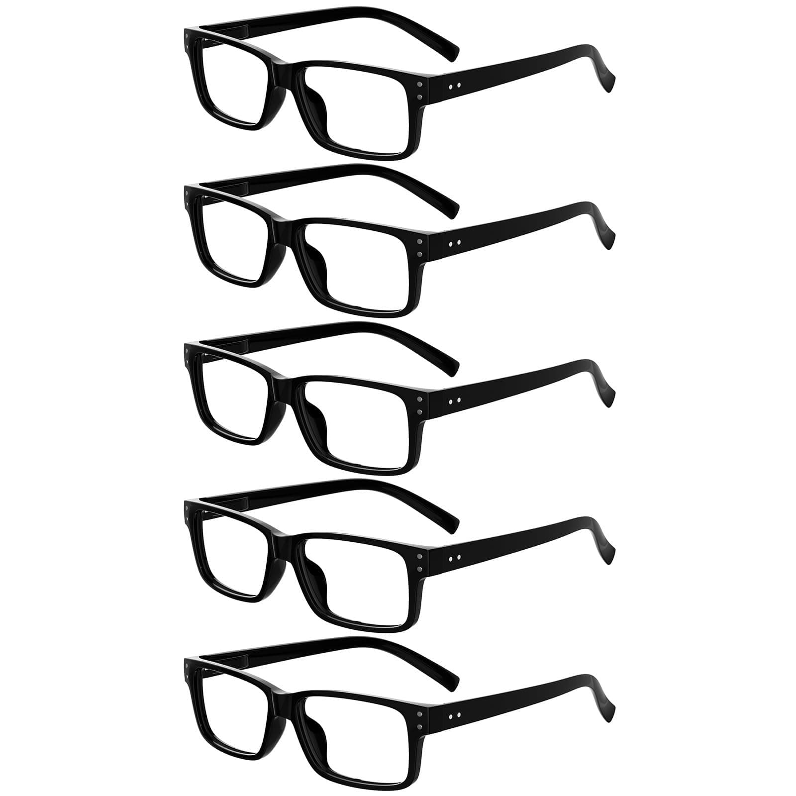 Eyekepper Vintage Reading Glasses for Men - 5 Pack Spring Hinges Classic Readers
