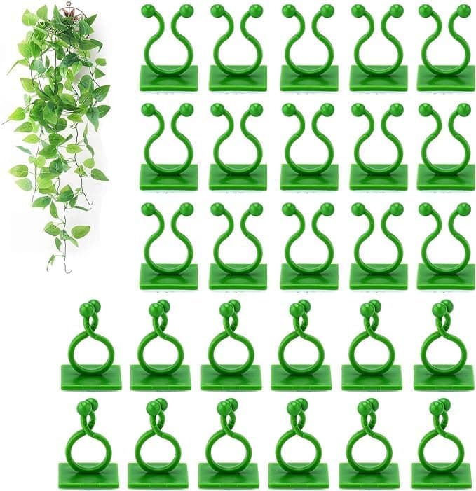 TASMAX plant support for climbers PACK OF 30 PCS leaf plant organiser clip money plant clips for wall support creeper plant support climber support for plants plant holder for wall climbing wall clips