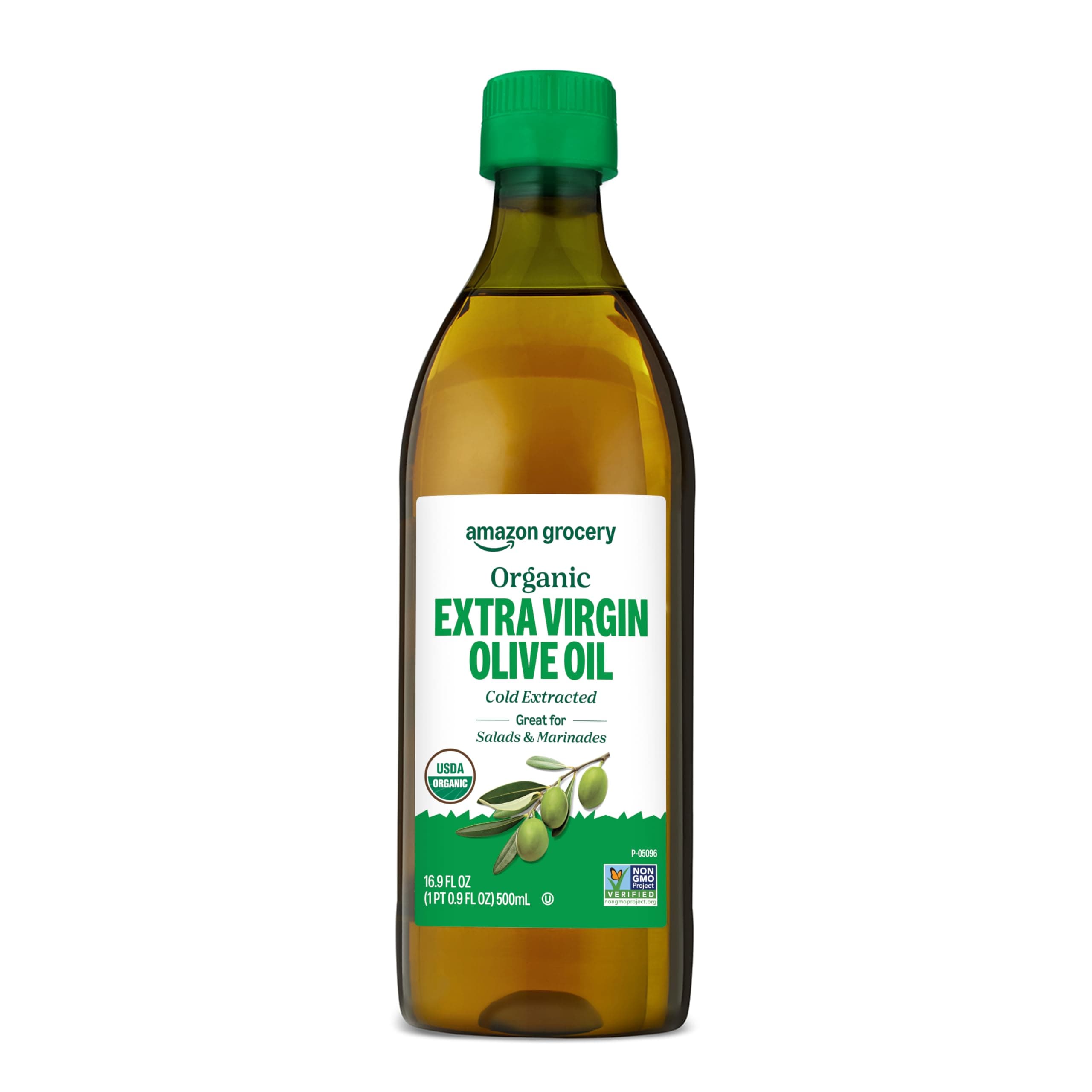 Amazon Grocery, Organic Extra Virgin Olive Oil, 16.9 Fl Oz