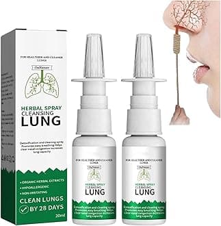 OnNature Organic Herbal Lung Cleanse and Repair Nasal Spray,Herbal Lung Cleansing Spray,Lung Detox Herbal Cleanser Spray for Smokers,Clear Stuffy Noses (2pcs)