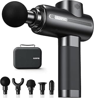 Active Massage Gun Deep Tissue, Percussion Handheld Muscle Massager for Body Neck Pain Relief, Portable Electric Mini Back Massagers with Carry Case for Athletes Men Women