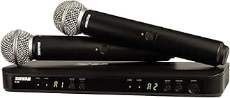 Shure BLX288/SM58 Wireless Microphone System for Two Performers with BLX88 Dual Channel Receiver and Two BLX2 Handheld Transmitters with SM58 Mic Capsules, The Industry Standard for Vocals