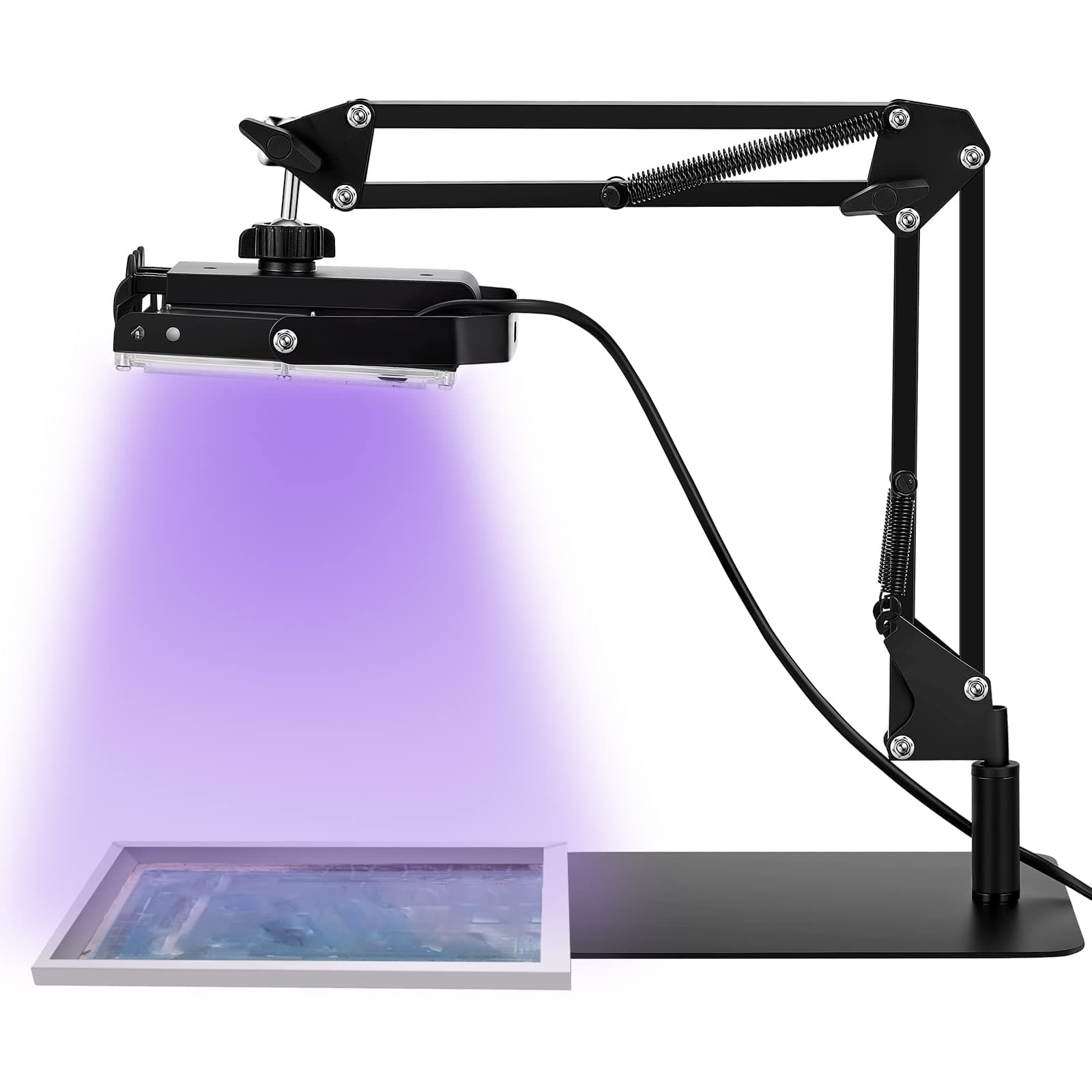 Fabbay 50W LED Exposure Unit Kit UV Screen Printing Light Screen Printing Exposure Unit with Retractable Adjustable Stand for Screen Print Exposing Photo Emulsion Cyanotypes Office