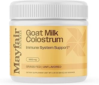 Goat Milk Colostrum Powder, Grass Fed, Natural Immune System and Gut Health Support, 60 Grams
