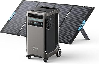 SOLIX F3800 Portable Power Station with 400W Solar Panel, 3840Wh LiFePO4 Battery, 6000W AC output with 120V/240V, Solar Generator for Home Use, RV, Emergencies, Power Outages, Outdoor Camping