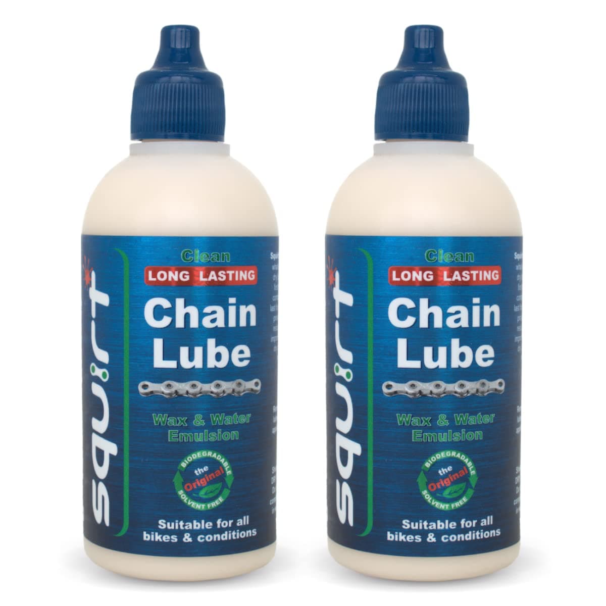 2 Pack (120ml) Bicycle Sprayer Chain Lubricant - Long Lasting Lubricant for All Bike Chains - All Weather Dry Lubricant Reduces Noise and Chain Sacks - Bicycle Tools & Maintenance Aids