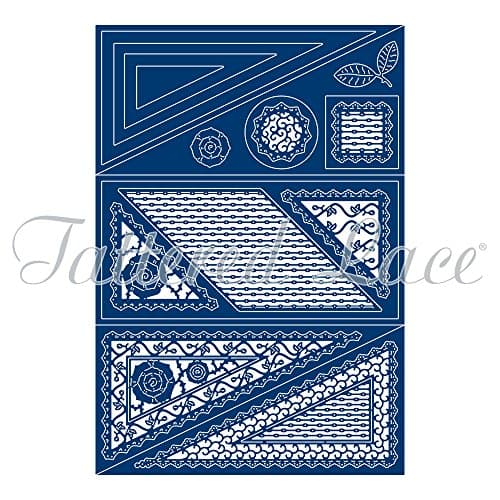 Tattered Lace Offset Triangle Die, Metal, Silver, 19 x 27.7 x 0.3 cm 436372