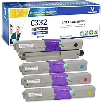 Compatible Toner Cartridges C332 MC363 C332dn MC363dn C332dnw MC332dnw 4 Colors 3500 Pages for Black 3000 Pages for C M Y for OKI Okidata Color Laser Printers