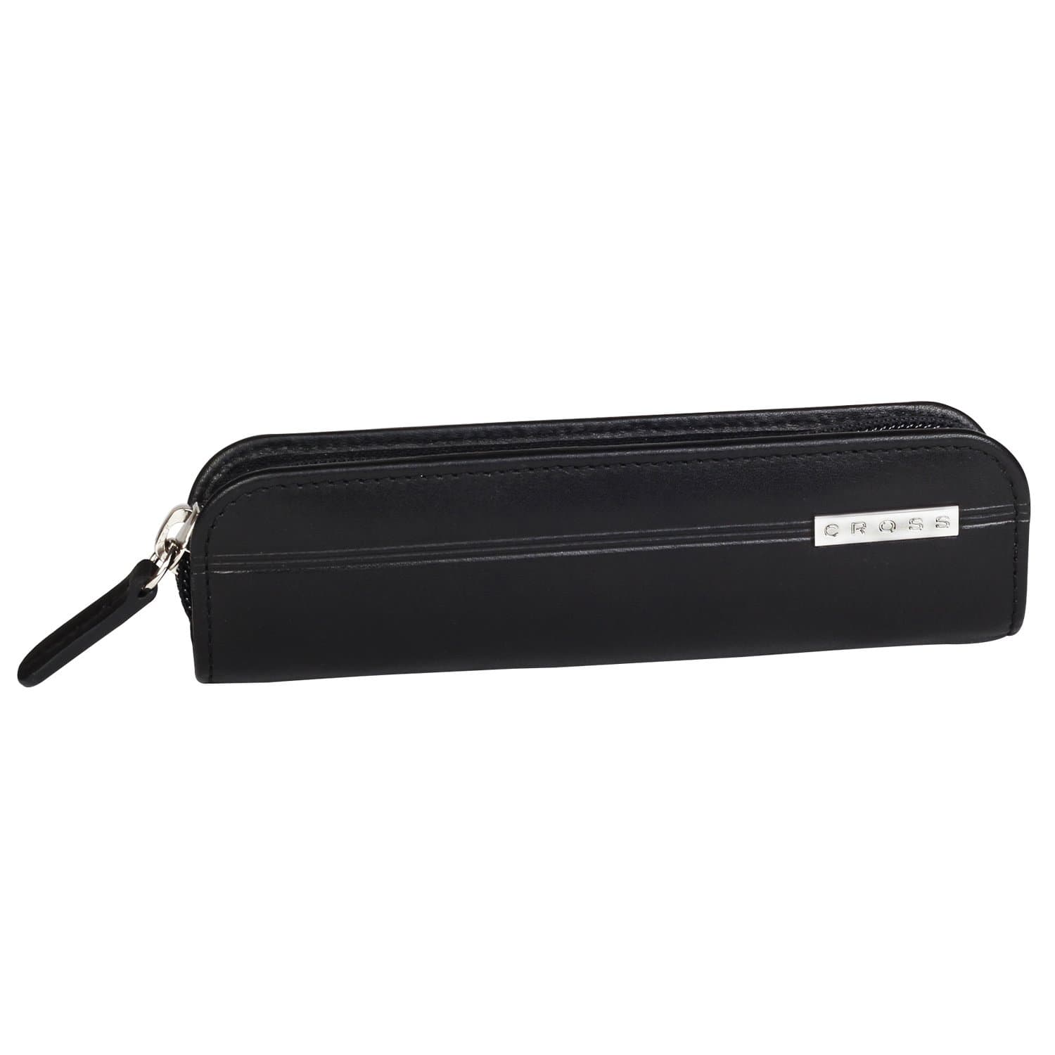 Cross Men's 100% Genuine Leather Zip Around Single Pen Case - Black