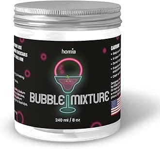 homia Bubble Mixture for Smoking Gun Cocktail - Edible NON-toxic - 8oz, Smoker Machine and Wood Smoke Infuser Accessory - Cold Smoke for Drinks - made in USA