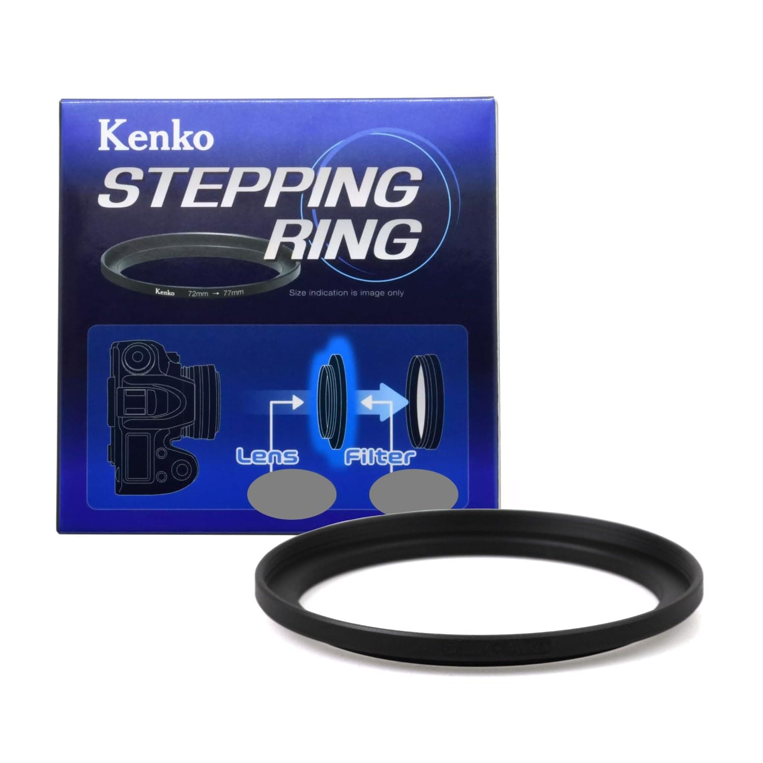 STEP-UP RING - (lens) 62mm to 72mm (filter) - Black - KSUR-6272