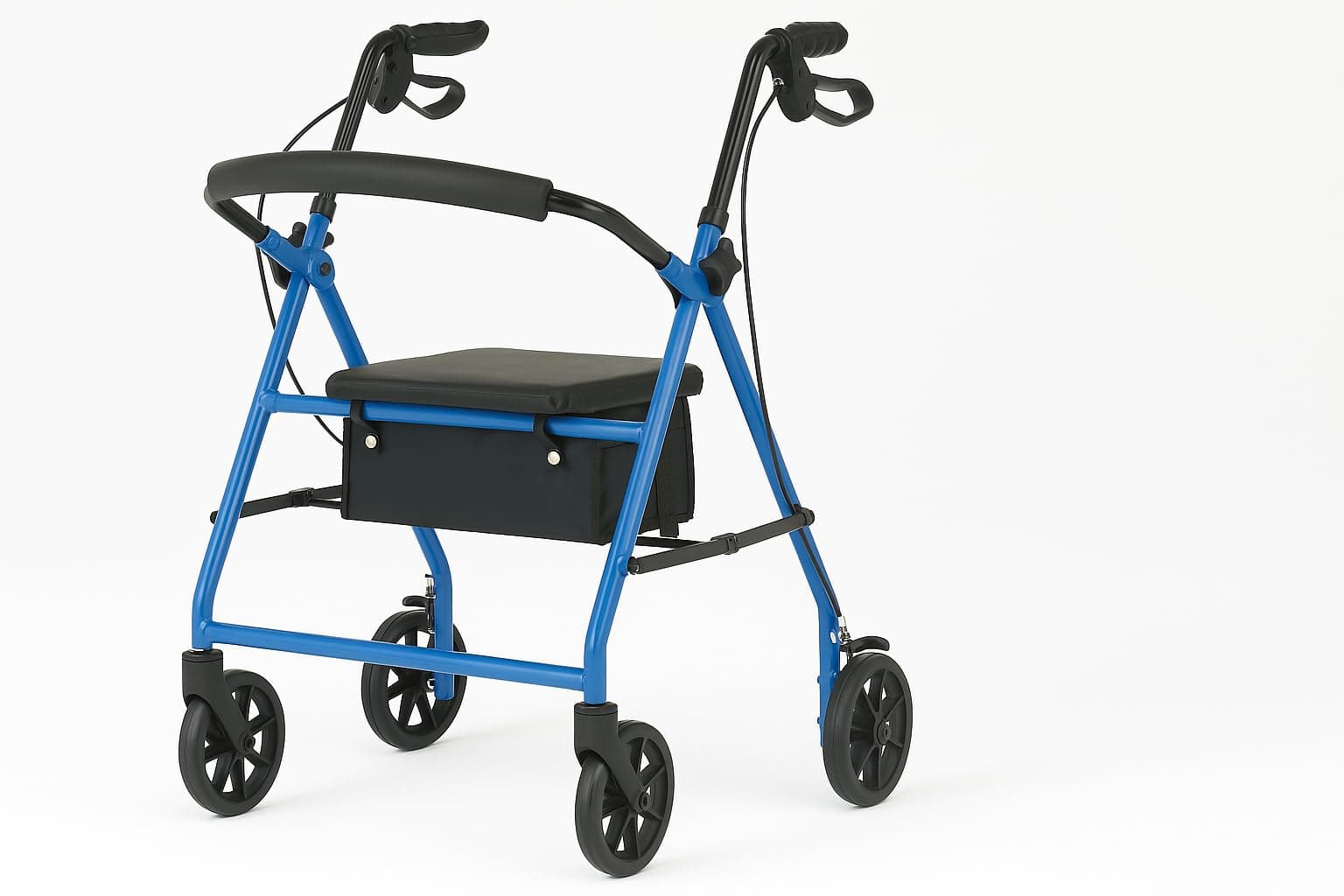 Dr. Dunley: Steel Rollator Walker with Seat, (Light Blue)