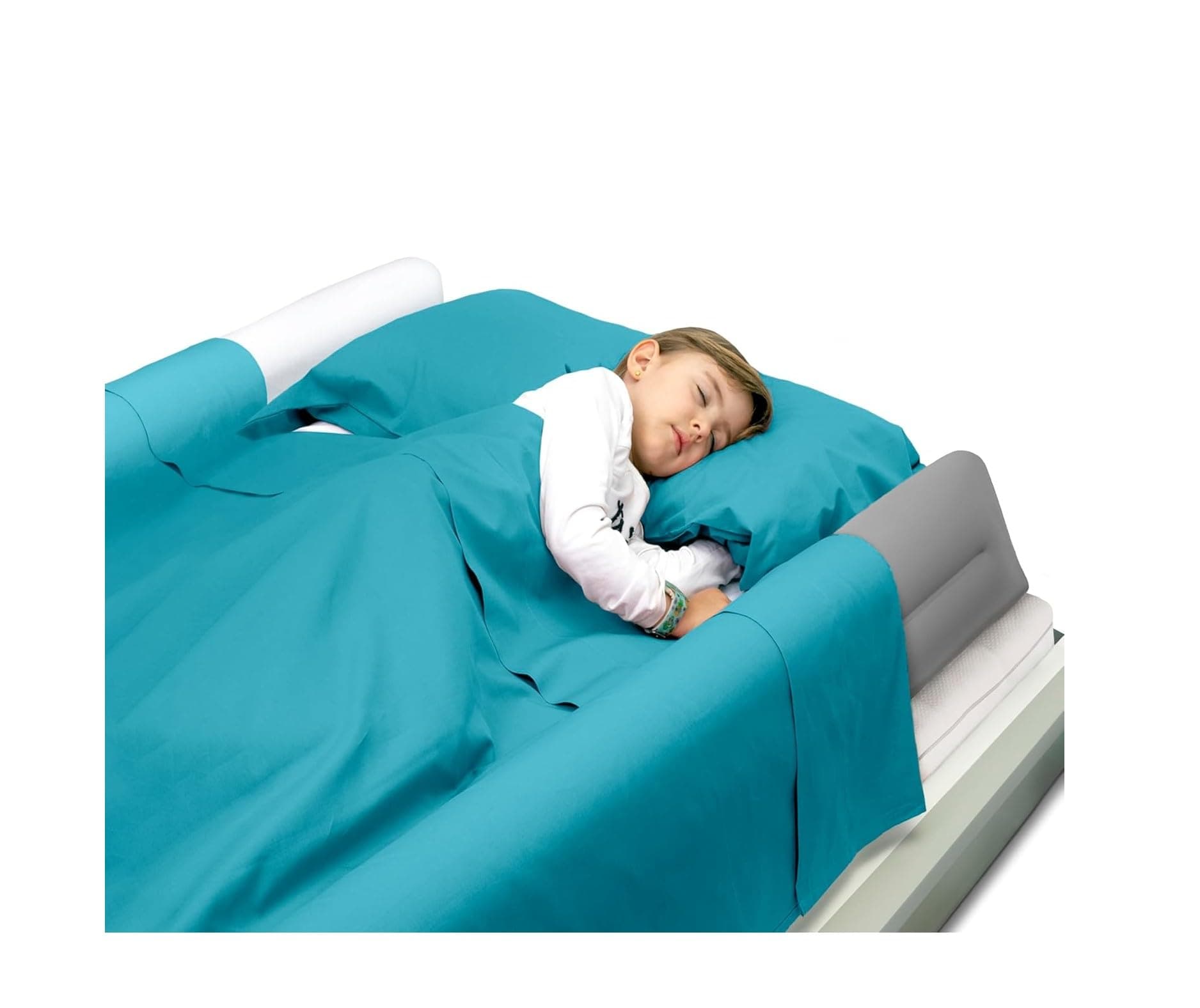 BANBALOO - 2-Pack Inflatable Bed Bumper for Children - Child Fall Protection, Inflatable Travel Bed Rail, for fold-Away, Single, Double, Queen Size, King Size and Montessori beds