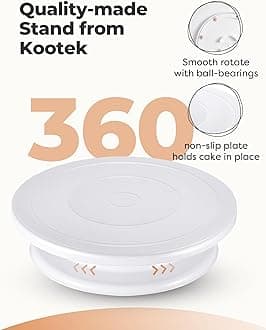Kootek 71PCs Cake Decorating Supplies Kit with Cake Turntable, 12 Numbered Icing Piping Tips, 2 Spatulas, 3 Icing Comb Scraper, 50+2 Piping Bags, and 1 Coupler for Baking