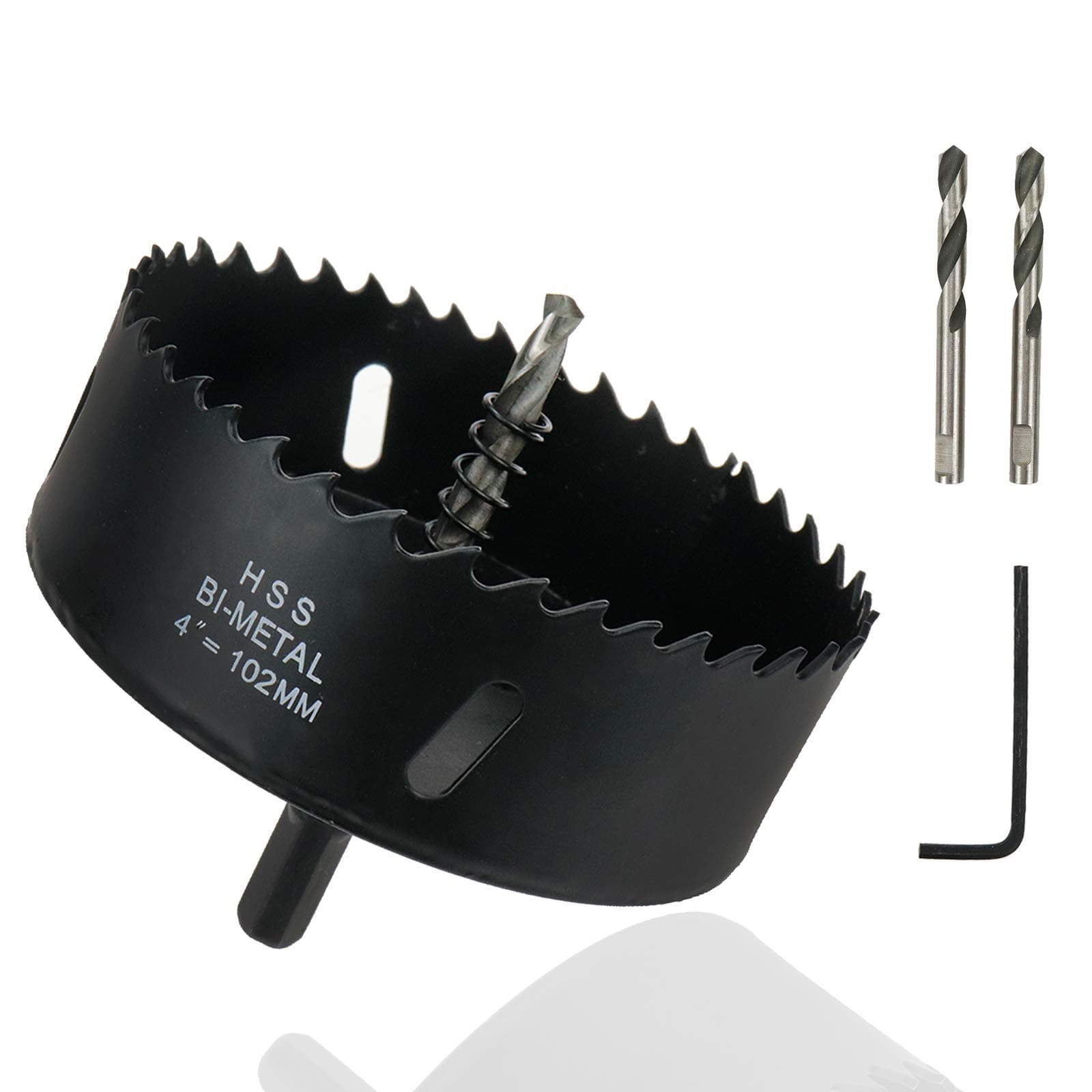 Hole Saw 4-inch Dia Hole Cutting Drill Bit for Drilling Holes in Wood, Plastic, Drywall, Thin Metal