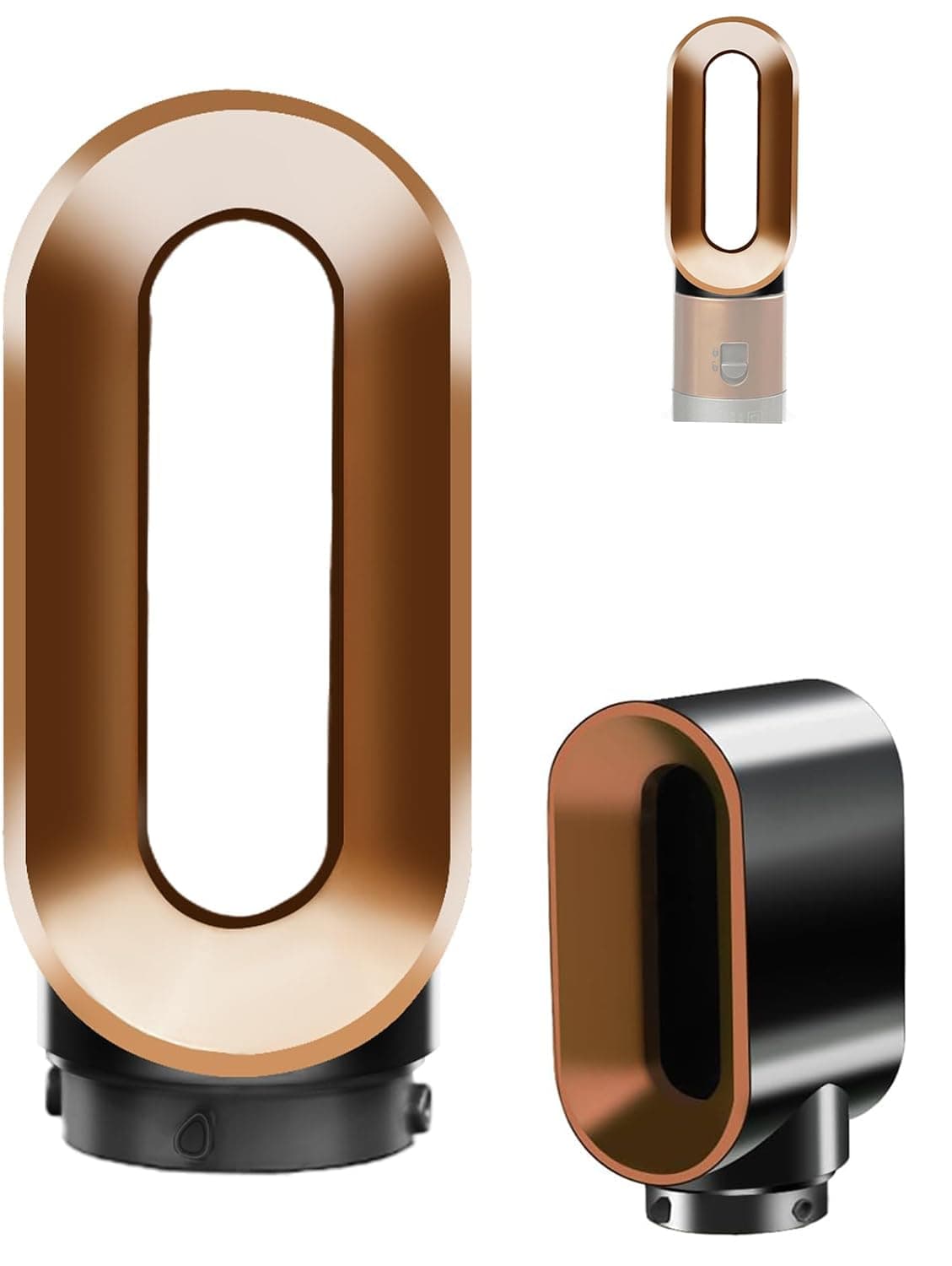 Pre-Styling Dryer Attachment for Dyson Airwrap, Nozzle Replacement Curling Barrels Hair Styler Accessories, Part No. 969759-01, Nickel/Copper