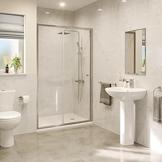 1000mm Sliding Shower Door Modern Bathroom Shower Enclosure Cubicles 4mm Safety Glass Shower Enclosure Cubicle Door