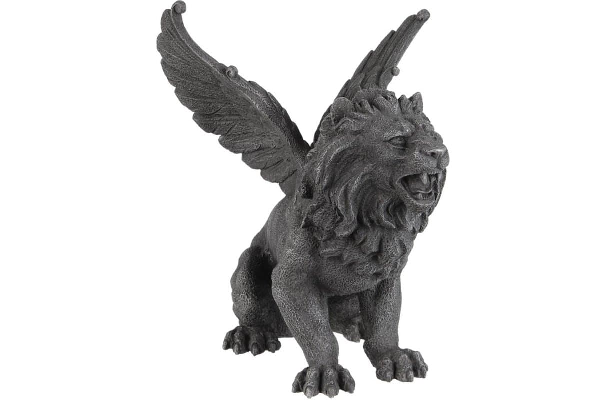 PTC 6.5 Inch Resin Medieval Winged Lion Gargoyle Statue Figurine
