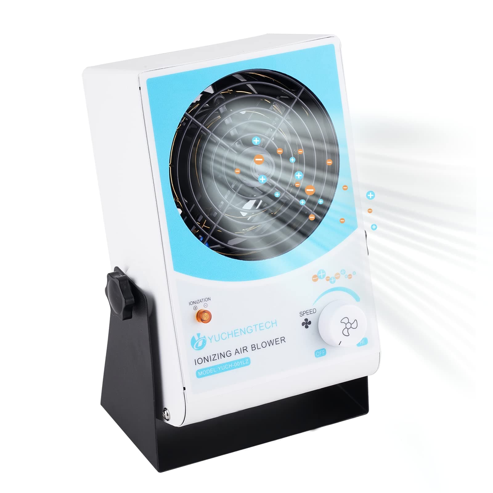 YUCHENGTECH Ionizing Air Blower Anti-Static Ion Fan Static Eliminator Anti Static Ionizer ESD Ionizer Desktop Ion Electric Fan for Eliminating Static Electricity 110V