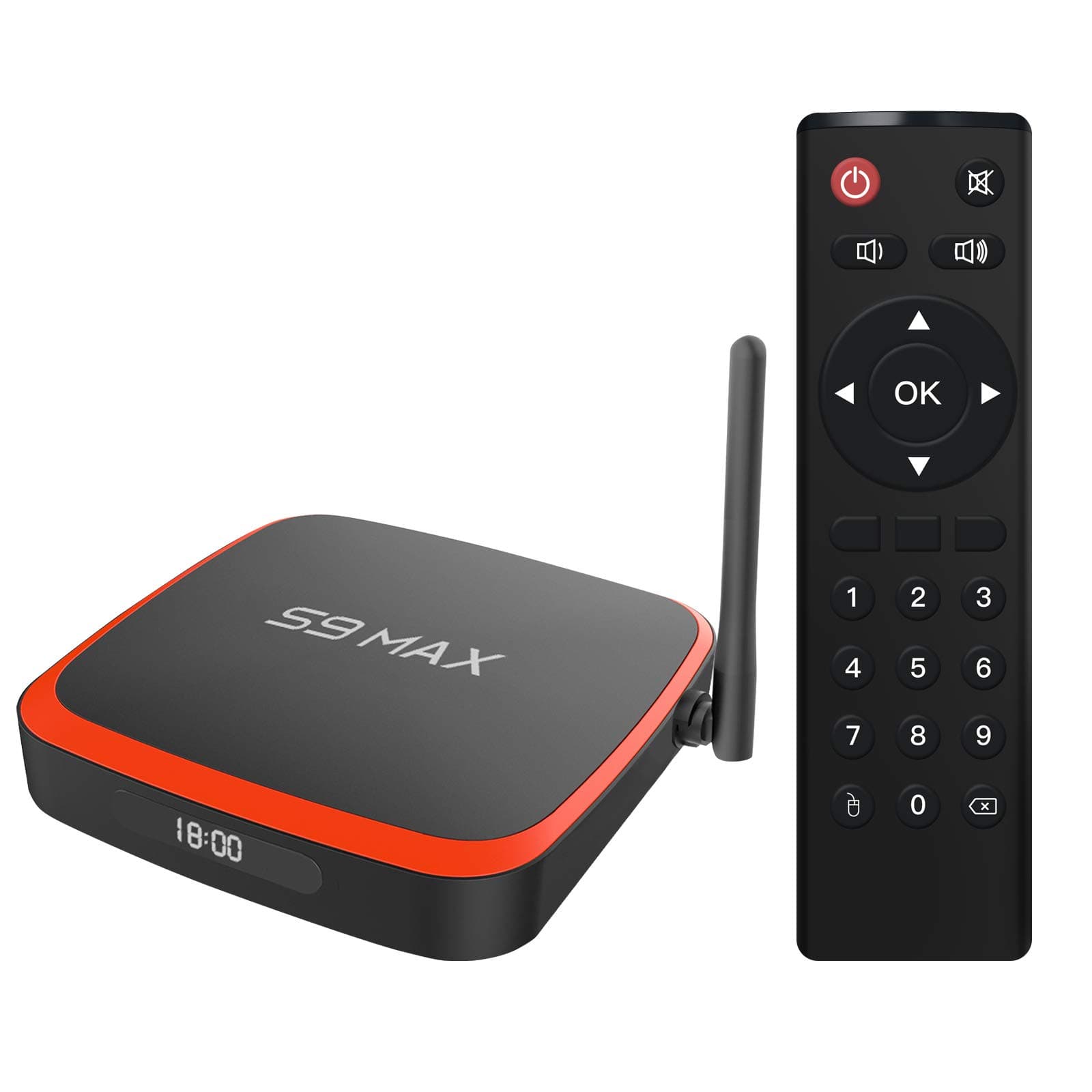 Android Tv Box 10.0 SUNNZO S9 Max RK3318 4GB RAM 64GB ROM Quad Core Dual WiFi 2.4GHz/5.0GHz Smart Set Top Box 4K HD Media Player with External Antenna Support USB 3.0