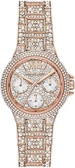 Michael KorsMichael Kors Camille Watch for Women, 33mm Quartz Chronograph Movement with Stainless Steel Strap