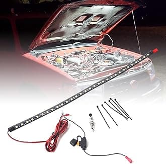 Under Hood LED Light Kit, Waterproof 12V 30LEDs Car LED Lights Bars Car Underhood Work Light Strip with Automatic On/Off -Universal Fits Any Vehicle (White, 52cm/20.47inch)