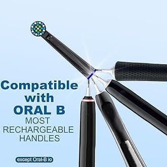 16 Pcs Replacement Toothbrush Heads Compatible with Braun Oral B Pro 1000/7000/9600/5000/3000, Precision Senesitive Brush Heads Refills for Genius X and Smart 1500 Electric Toothbrush (Black)
