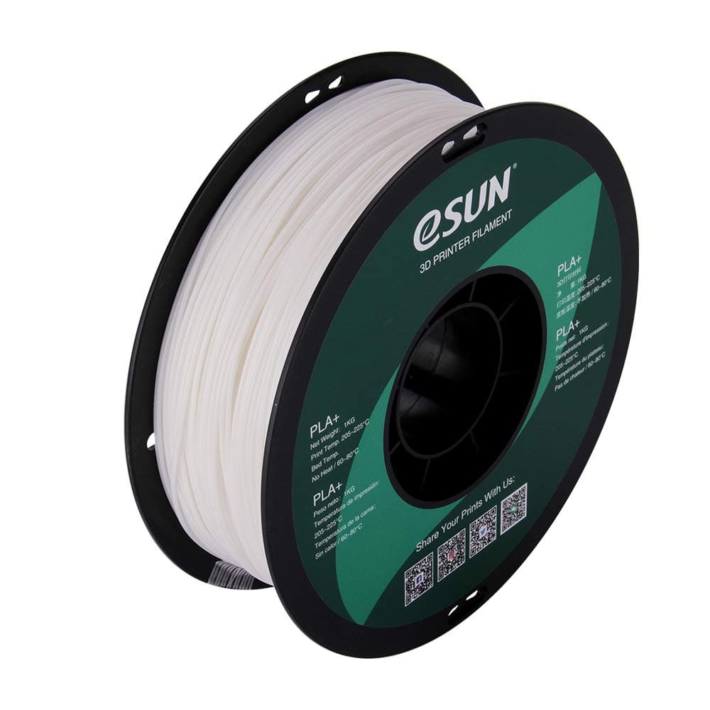 PLA+ Filament 1.75mm | Crack Resistant - Smooth Finish PLA | Filament For FDM 3D Printers | PLA PLUS Roll Tolerance Within +/-0.05mm (White)