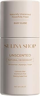 - All Natural Deodorant for Women & Men – Unscented, Plant-Based, Aluminum-Free & Baking Soda-Free – Gentle for Sensitive Skin – 24 Hr Odor Protection – Travel Size