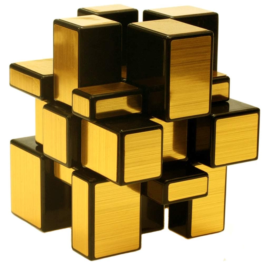 TANCH Mirror Speed Magic Cube 3x3 Puzzle Toy for Children & Adults Gold…