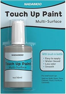 NADAMOO Light Gray Multi Surface Touch Up Paint, Interior and Exterior House Appliance Paint for Cabinet, Wall, Door, Furniture, Windows, Shutter and Trim