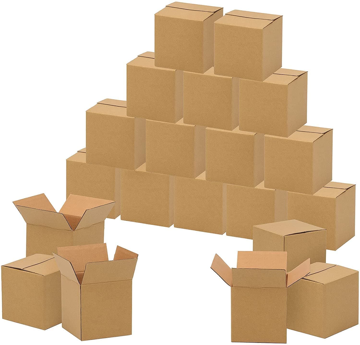 Corrugated Cardboard Box For Packing, Moving, Shipping Cube (Pack of 50) (4 x 4 x 4)