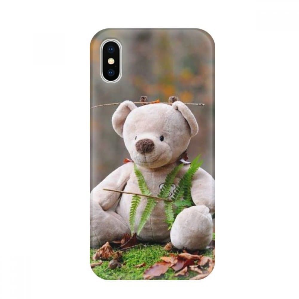 Set of 2 Cold Master DIY lab Teddy Bear Forestry Science Nature Apple iPhone X Phone Case Flexible TPU Soft Slim Transparent Cover Gift