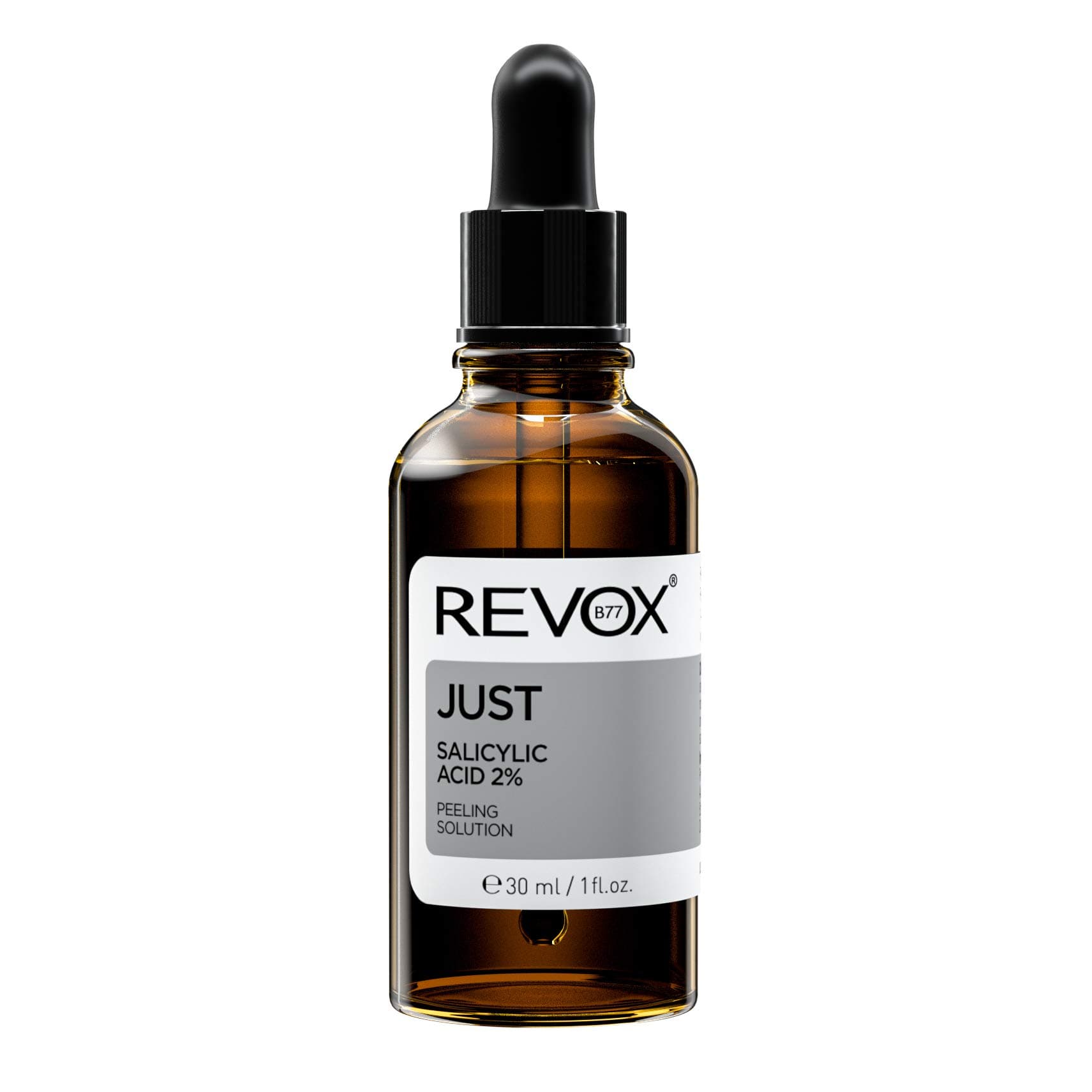 Salicylic Acid Peel 2% REVOX B77 JUST Peeling Solution for Face, Professional Grade Serum for Acne Scars Treatment, Paraben Free Exfoliating Solution for Skincare – 30 ml Bottle