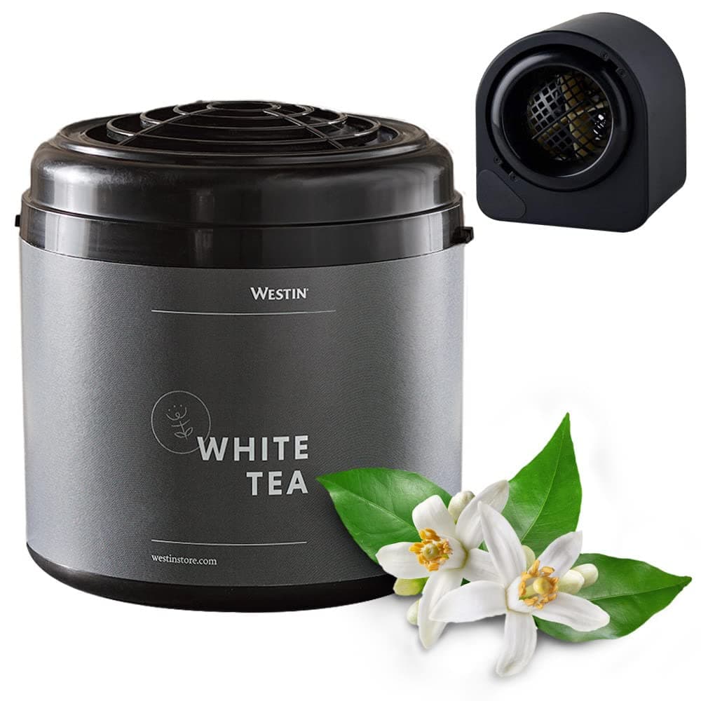 Westin White Tea Home Scent Diffuser Machine – Hotel Air Freshener with Signature White Tea Refill Cartridge – Waterless Scent Air Fragrance System for Large Rooms