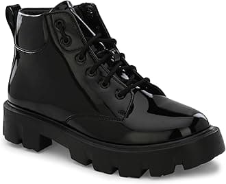 Leo Men's Black Chic and Chunky Comfortable Casual Boots