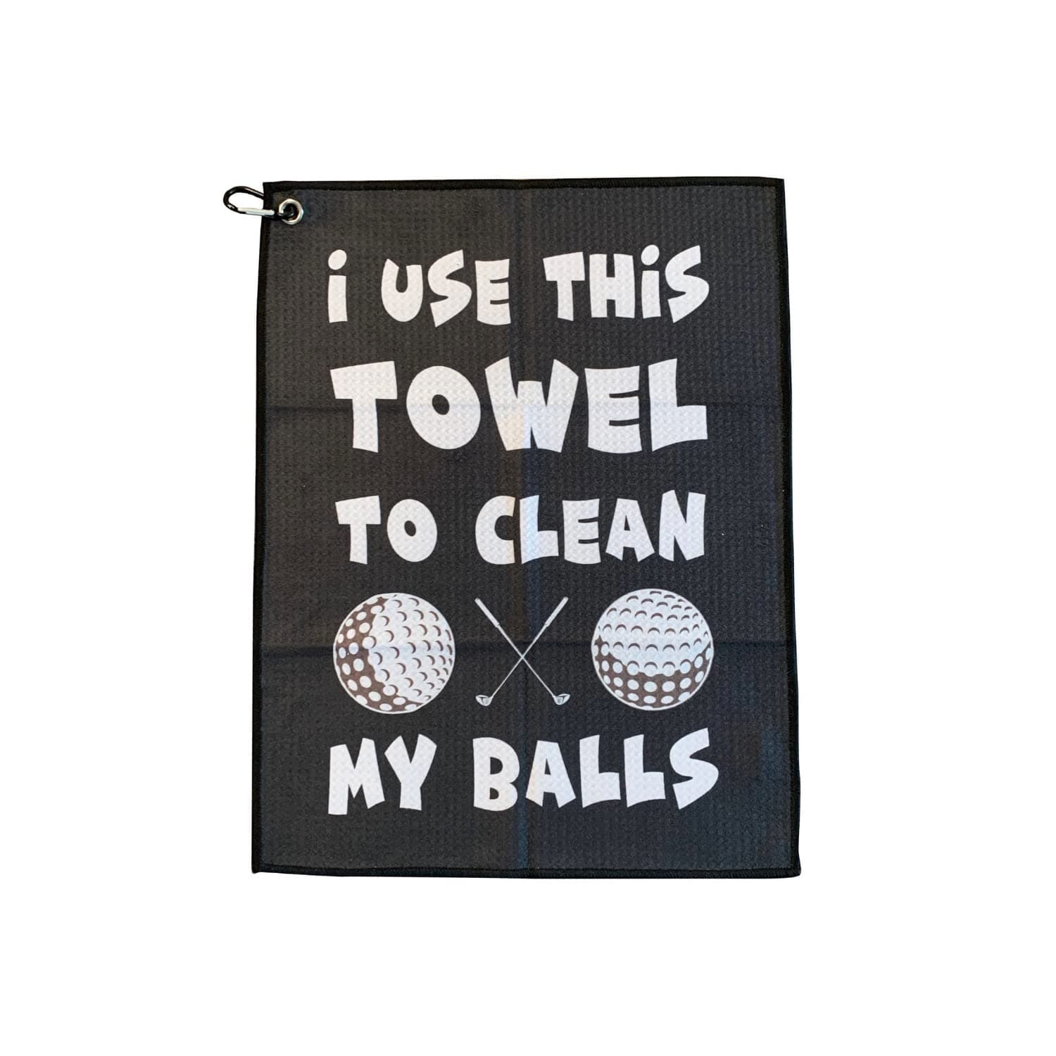Golf Towel for Golf Bag Microfiber with Clip, Funny Cleaning Cloth for Balls & Clubs, Premium Accessories, Gift for Men, Golfers, Dad