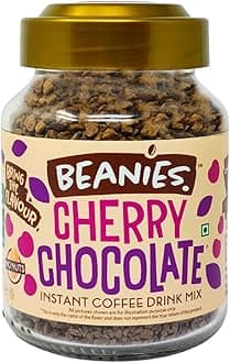 Beanies Cherry Chocolate Flavoured Instant Coffee | 50g | Freeze Dried Coffee with Cherry & Chocolate Flavour