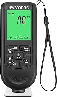 CAMWAY Car Paint Thickness Gauge,Fe & NFe Probe Coating Thickness Gauge Meter,0~2000um,Automatically Identify Substrate,mil Thickness Meter for Metal and Non-Conductive Coating